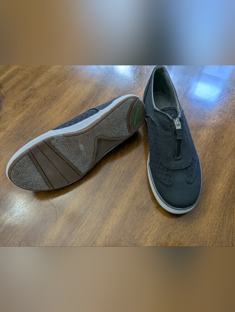 Grasshoppers Women's Ortholite Black Zip Comfort Shoes EF52810 Size US 7N zip